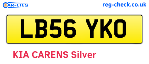 LB56YKO are the vehicle registration plates.