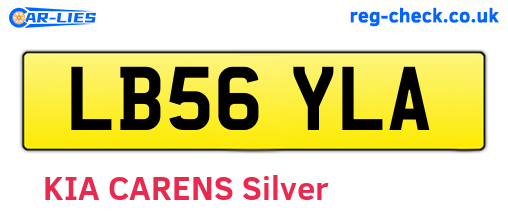 LB56YLA are the vehicle registration plates.