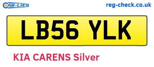 LB56YLK are the vehicle registration plates.