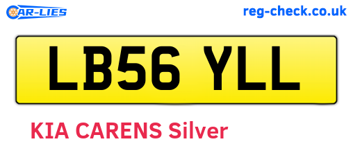 LB56YLL are the vehicle registration plates.
