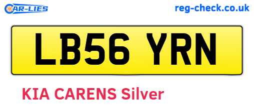 LB56YRN are the vehicle registration plates.