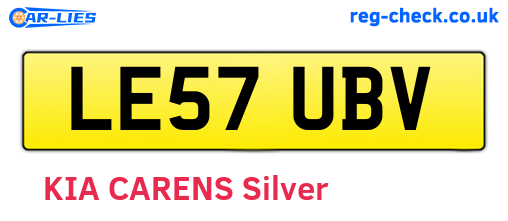 LE57UBV are the vehicle registration plates.