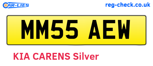 MM55AEW are the vehicle registration plates.
