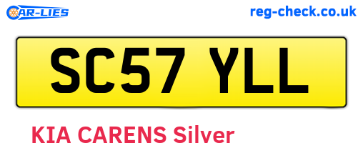 SC57YLL are the vehicle registration plates.