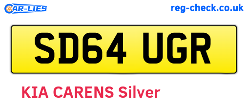 SD64UGR are the vehicle registration plates.