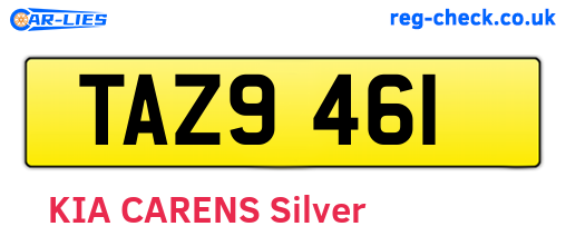 TAZ9461 are the vehicle registration plates.