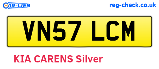 VN57LCM are the vehicle registration plates.