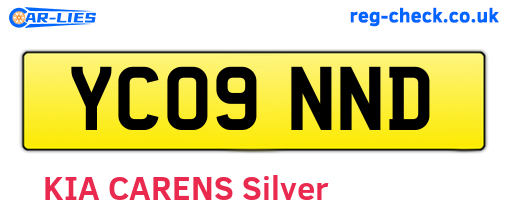 YC09NND are the vehicle registration plates.