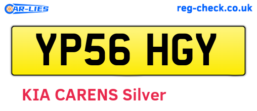 YP56HGY are the vehicle registration plates.