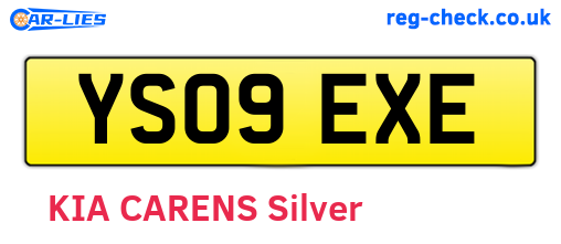 YS09EXE are the vehicle registration plates.