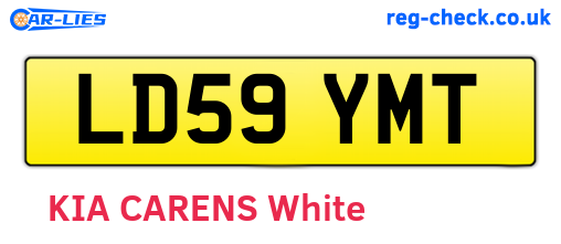 LD59YMT are the vehicle registration plates.
