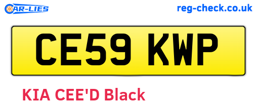 CE59KWP are the vehicle registration plates.