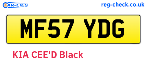 MF57YDG are the vehicle registration plates.