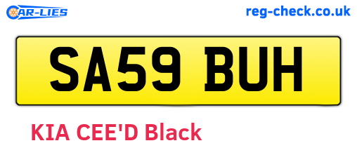 SA59BUH are the vehicle registration plates.