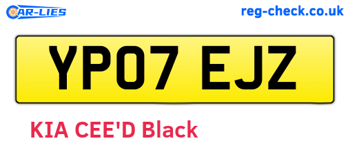 YP07EJZ are the vehicle registration plates.