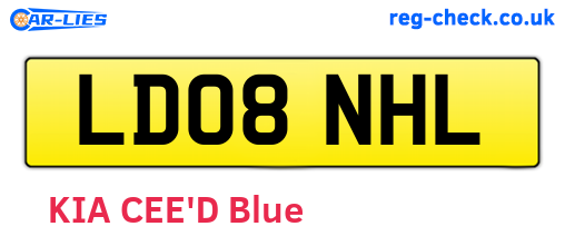 LD08NHL are the vehicle registration plates.