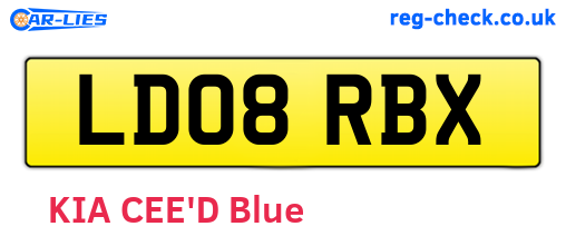 LD08RBX are the vehicle registration plates.