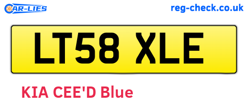 LT58XLE are the vehicle registration plates.