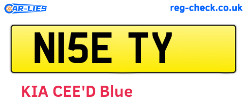 N15ETY are the vehicle registration plates.