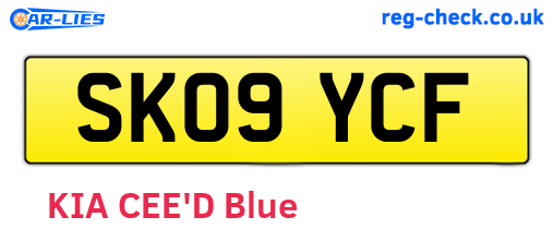 SK09YCF are the vehicle registration plates.