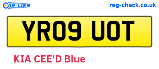 YR09UOT are the vehicle registration plates.