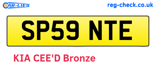 SP59NTE are the vehicle registration plates.