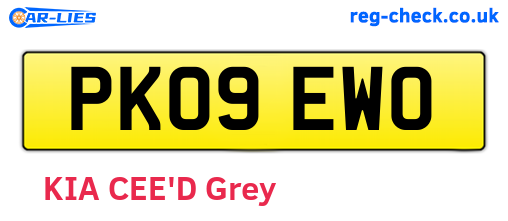 PK09EWO are the vehicle registration plates.