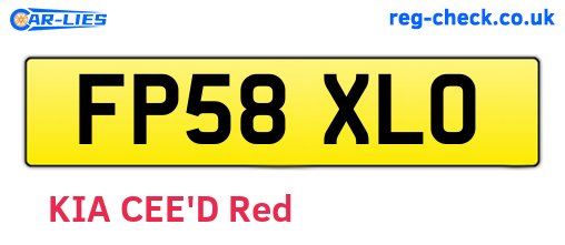 FP58XLO are the vehicle registration plates.
