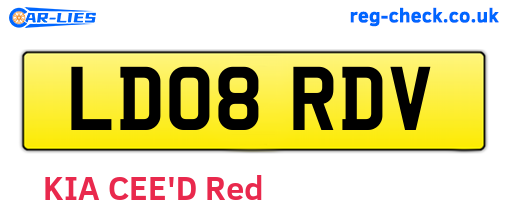LD08RDV are the vehicle registration plates.