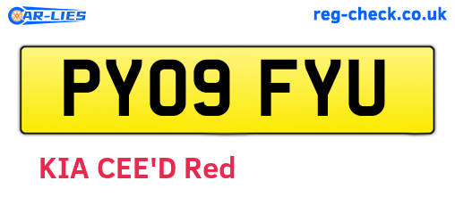 PY09FYU are the vehicle registration plates.