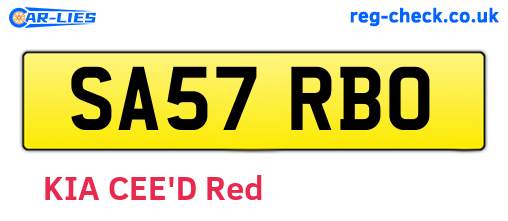 SA57RBO are the vehicle registration plates.