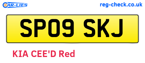 SP09SKJ are the vehicle registration plates.