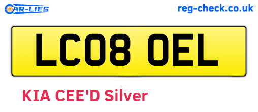LC08OEL are the vehicle registration plates.