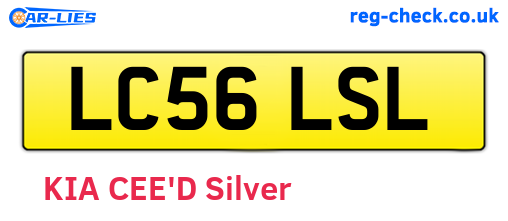 LC56LSL are the vehicle registration plates.