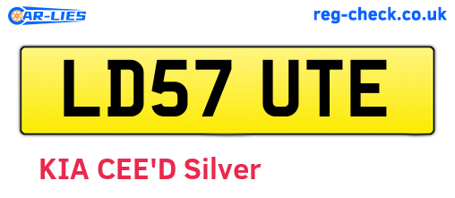 LD57UTE are the vehicle registration plates.