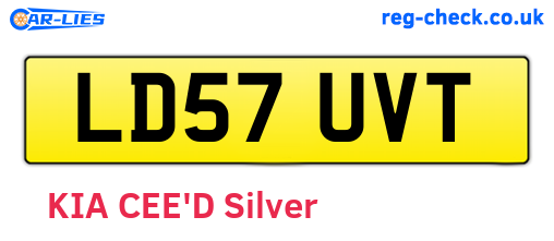 LD57UVT are the vehicle registration plates.
