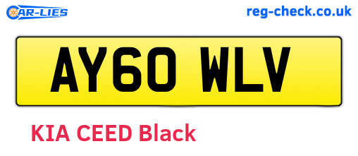 AY60WLV are the vehicle registration plates.
