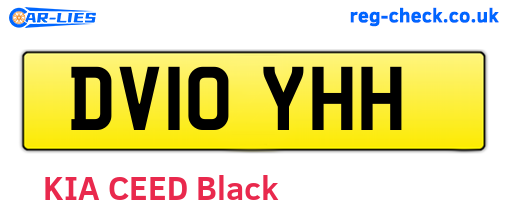 DV10YHH are the vehicle registration plates.