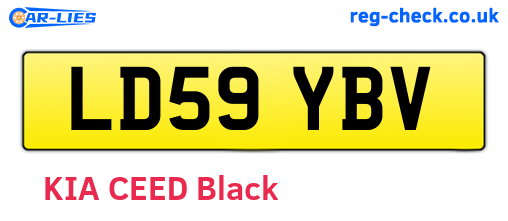 LD59YBV are the vehicle registration plates.