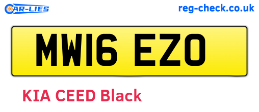 MW16EZO are the vehicle registration plates.