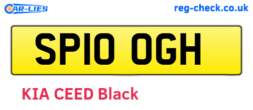 SP10OGH are the vehicle registration plates.