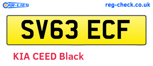 SV63ECF are the vehicle registration plates.