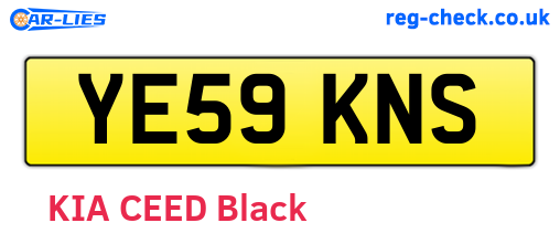 YE59KNS are the vehicle registration plates.