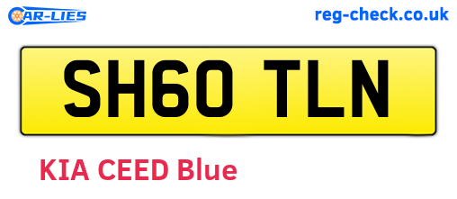 SH60TLN are the vehicle registration plates.