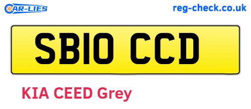 SB10CCD are the vehicle registration plates.