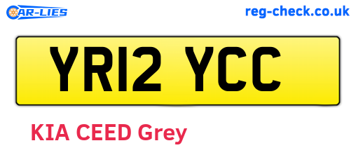 YR12YCC are the vehicle registration plates.