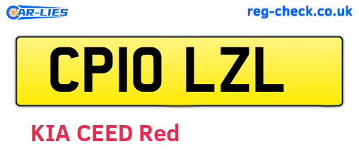 CP10LZL are the vehicle registration plates.