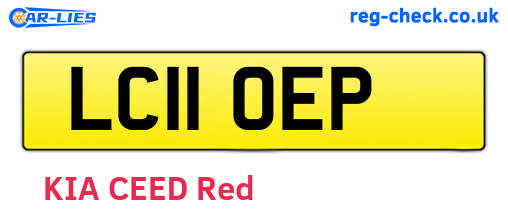 LC11OEP are the vehicle registration plates.