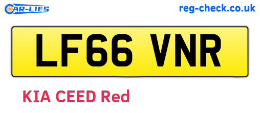 LF66VNR are the vehicle registration plates.