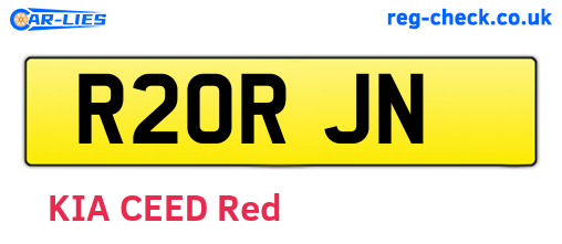R20RJN are the vehicle registration plates.